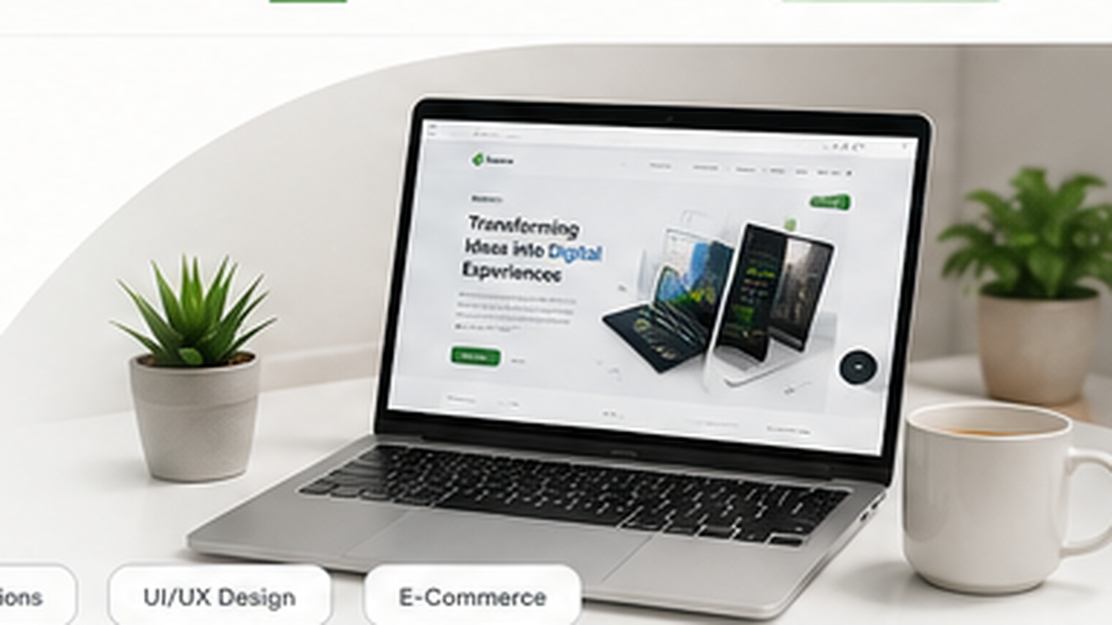 Modern digital product showcased on a laptop